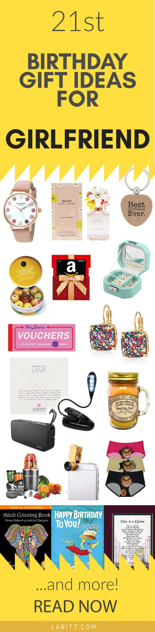 Best ideas about Girlfriend Birthday Gift Ideas
. Save or Pin Creative 21st Birthday Gift Ideas for Girlfriend 21 Now.