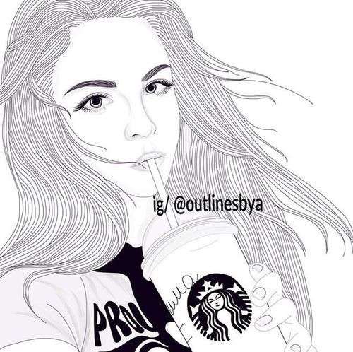 Best ideas about Girls Drinking Starbucks Coloring Sheets For Girls
. Save or Pin Pin van Nina Veenendaal op Tekeningen Tumblr girl Now.