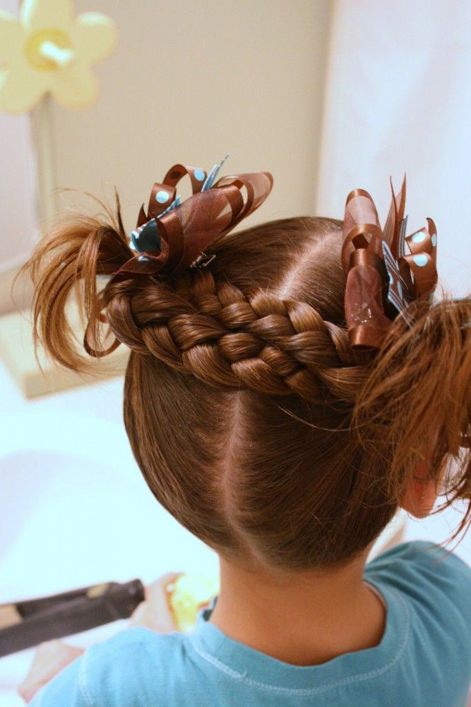 Best ideas about Girls Hairstyle Ideas
. Save or Pin Cross Braid with Buns great ideas for my little girls Now.