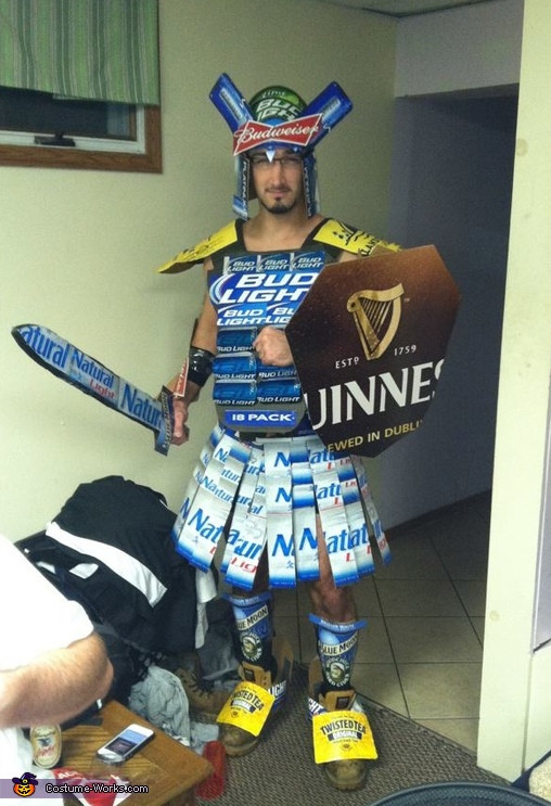 Best ideas about Gladiator Costume DIY
. Save or Pin Gladiator Costume of Beer Boxes and Cans Now.