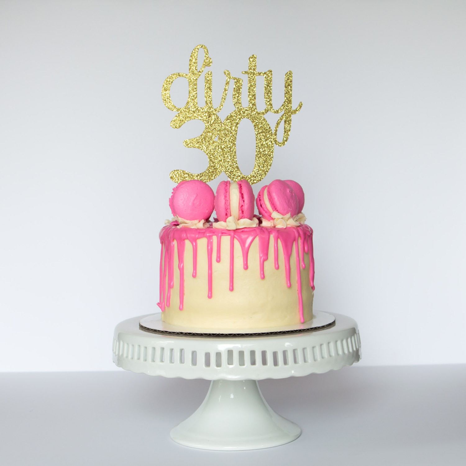 Best ideas about Glitter Birthday Cake
. Save or Pin Dirty 30 glitter Cake Topper 30th Birthday Now.