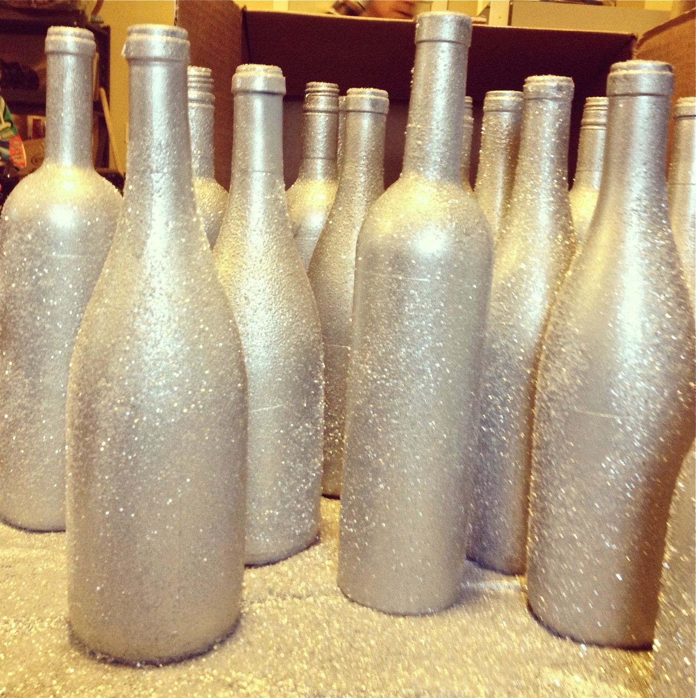 Best ideas about Glitter Bottle DIY
. Save or Pin Tutorial DIY Holiday Wine Bottle Vases Now.