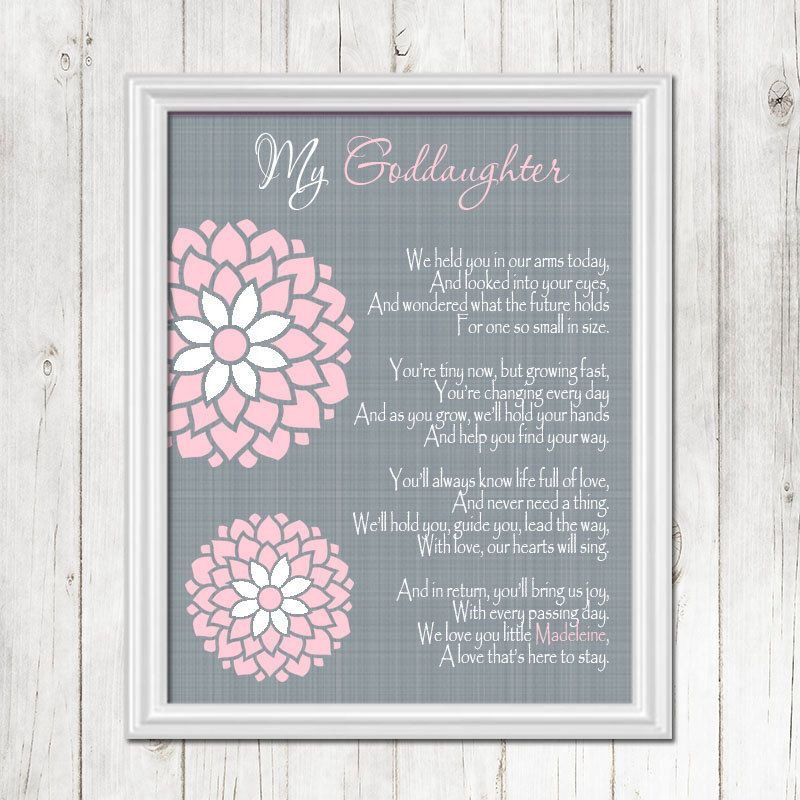 Best ideas about Goddaughter Gift Ideas
. Save or Pin GODDAUGHTER BAPTISM Wall Art Christening Gift by Now.