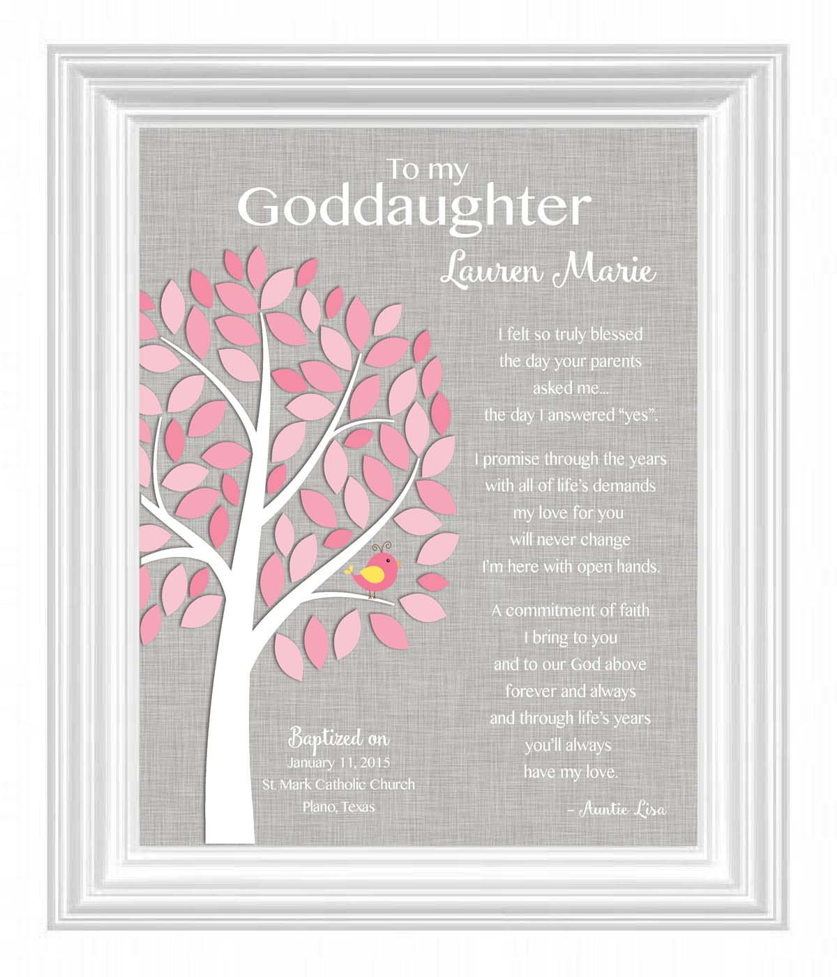 Best ideas about Goddaughter Gift Ideas
. Save or Pin GODDAUGHTER Custom Gift MUNION or BAPTISM Gift Gift for Now.