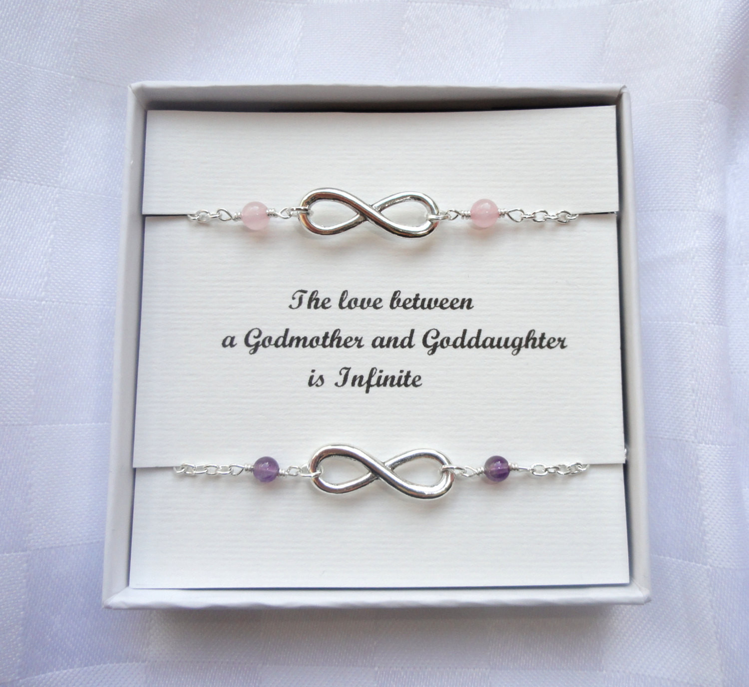 Best ideas about Goddaughter Gift Ideas
. Save or Pin Godmother Goddaughter t Two infinity bracelets Silver Now.