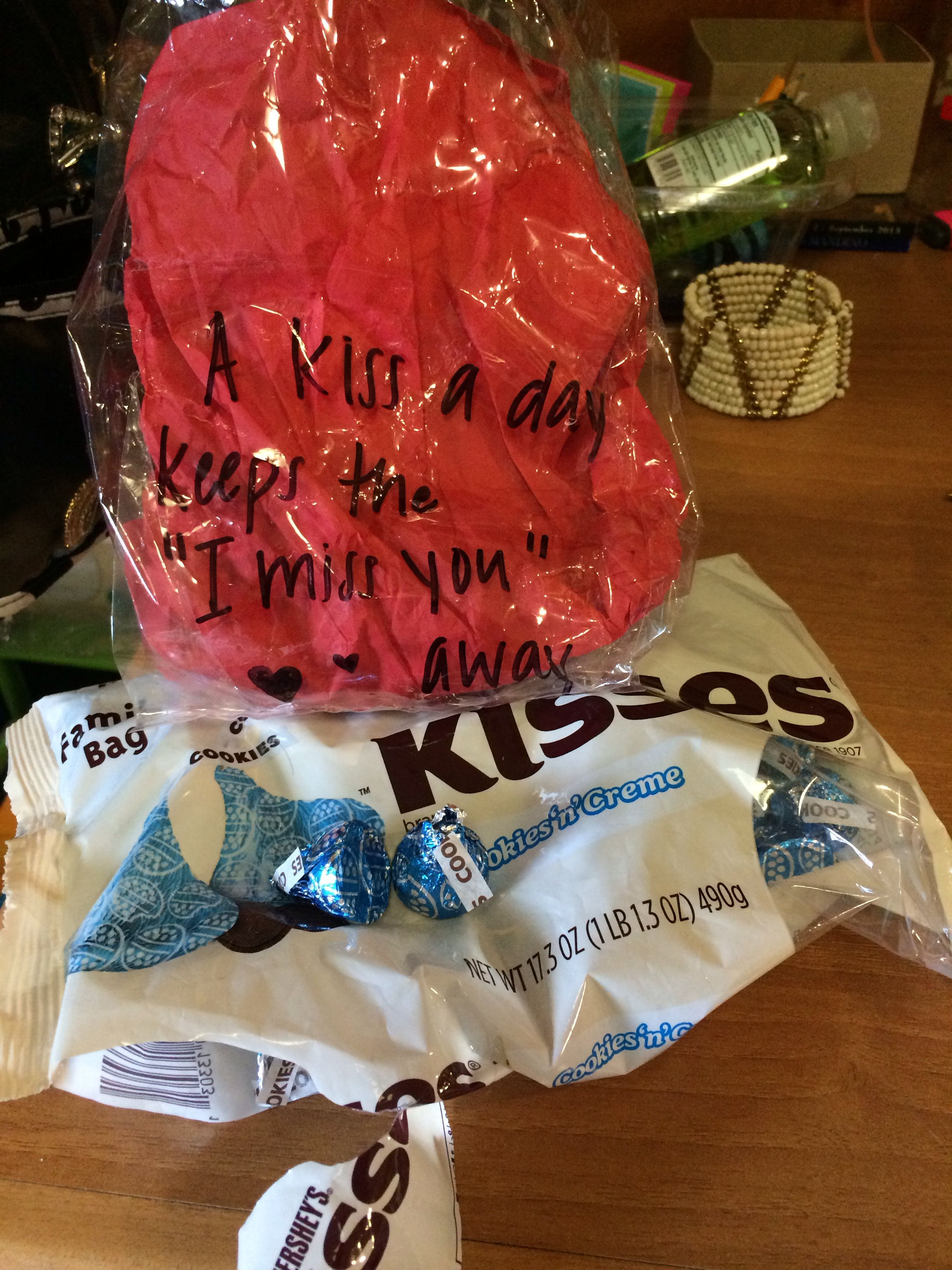 Best ideas about Going Away Gift Ideas For Boyfriend
. Save or Pin "A kiss a day keeps the I miss you away " made with Now.