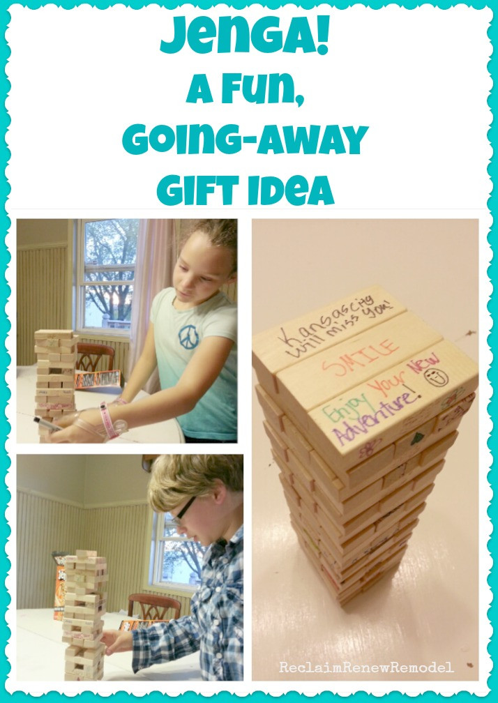 Best ideas about Going Away Gift Ideas For Friend
. Save or Pin Reclaim Renew Remodel Whatever Wednesday Jenga a Fun Now.