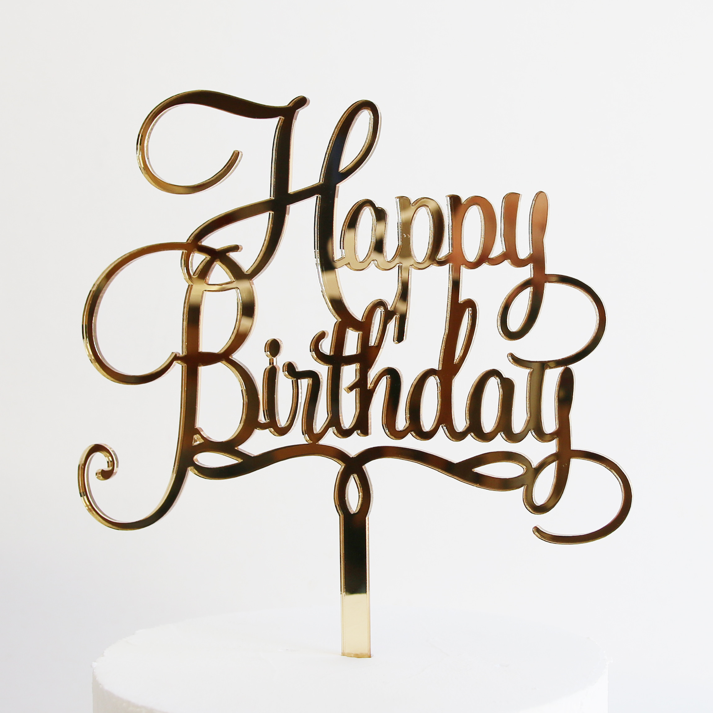 Best ideas about Gold Happy Birthday Cake Topper
. Save or Pin Happy Birthday Cake Topper Now.