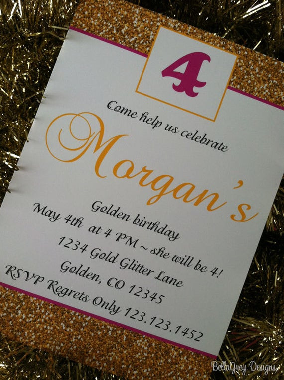 Best ideas about Golden Birthday Invitations
. Save or Pin Golden Birthday Party Invitations Printable by Now.