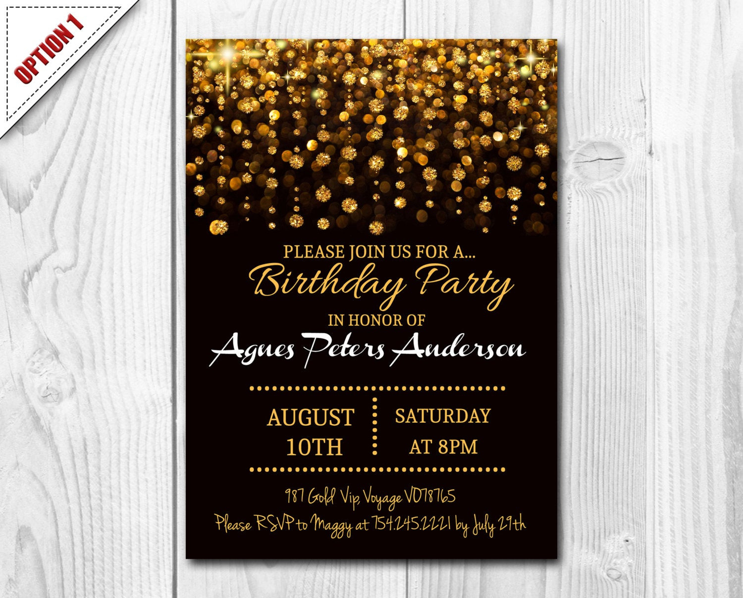 Best ideas about Golden Birthday Invitations
. Save or Pin Elegant Golden Birthday Invitation 40 50 60 70 80 Chic Now.