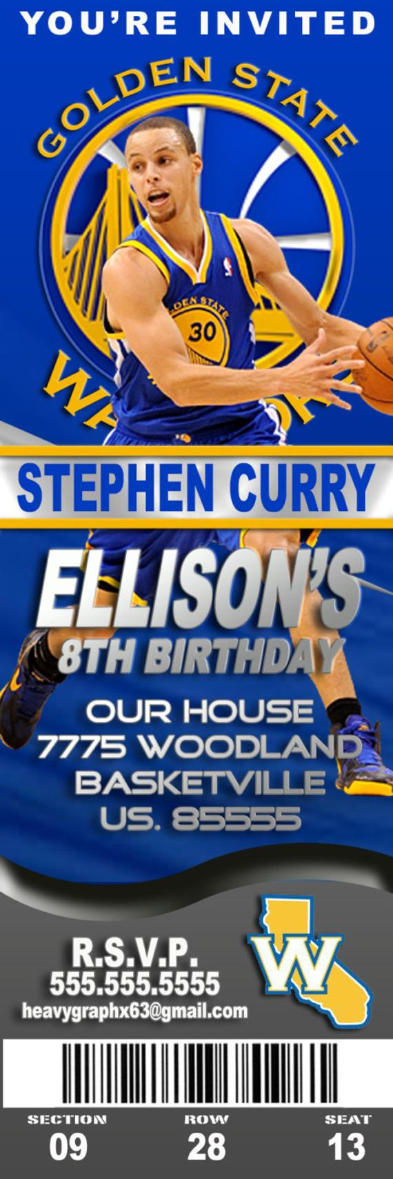 Best ideas about Golden State Warriors Birthday Decorations
. Save or Pin Golden State Warriors Birthday party Invitation by Now.