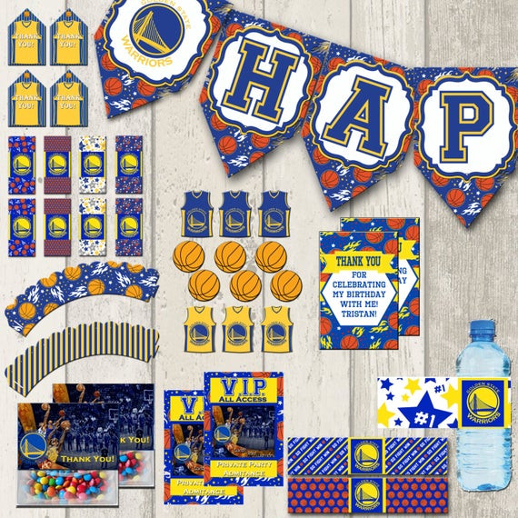 Best ideas about Golden State Warriors Birthday Decorations
. Save or Pin Instant Download NBA Golden State Warriors by DecorAtYourDoor Now.