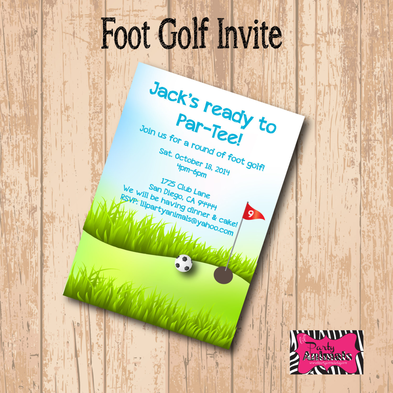 Best ideas about Golf Birthday Invitations
. Save or Pin DIY Printable Foot Golf Party Invite Now.