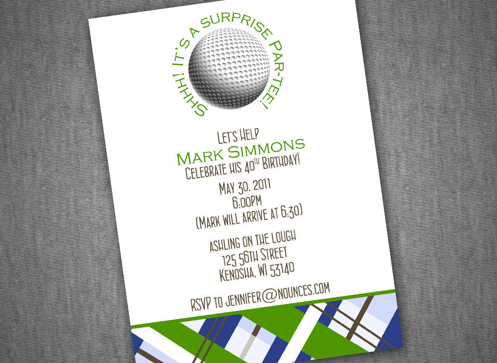 Best ideas about Golf Birthday Invitations
. Save or Pin Golf Theme Birthday Invitation Perfect for Man or by nounces Now.