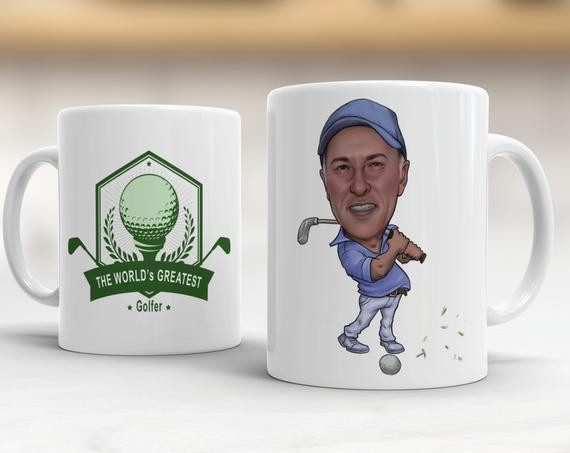 Best ideas about Golf Gift Ideas For Him
. Save or Pin Golf Custom Caricature Mug Golf Gift for men Golf Gift by Now.