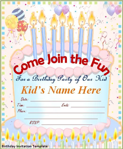 Best ideas about Google Docs Birthday Card Template
. Save or Pin free printable kids birthday party invitations templates Now.