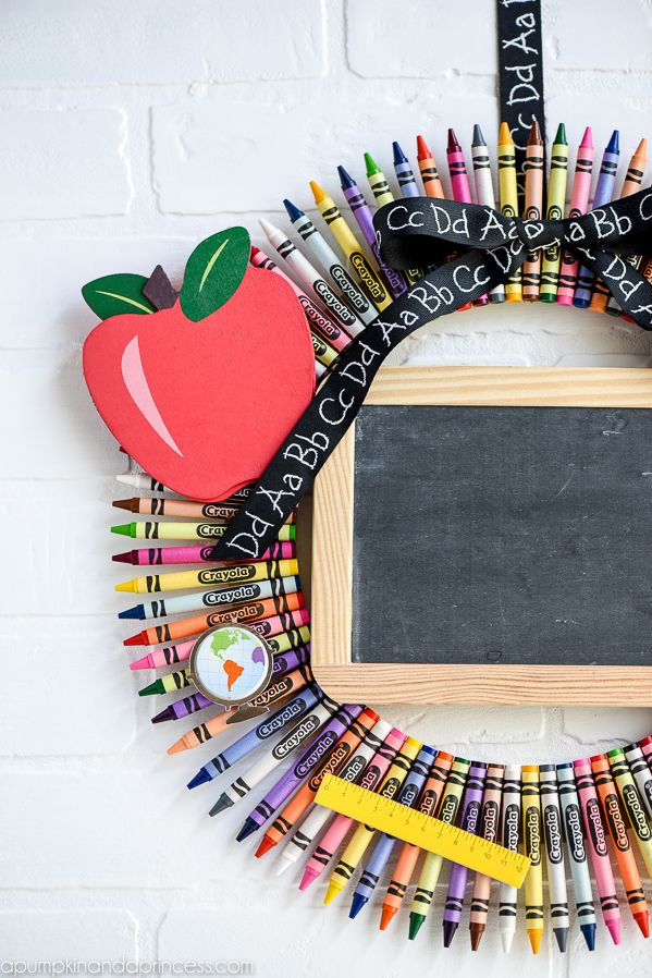 Best ideas about Graduation Gift Ideas For Teachers
. Save or Pin Chalkboard Crayon Wreath Back To School Now.