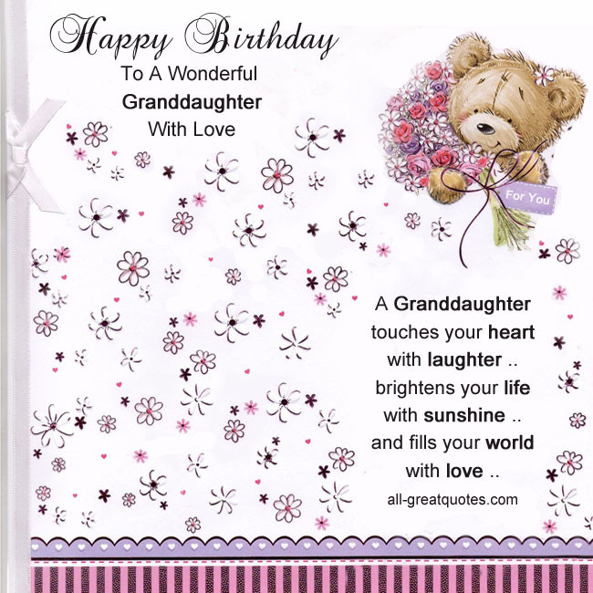 Best ideas about Granddaughter Birthday Quote
. Save or Pin Granddaughter Quotes For QuotesGram Now.