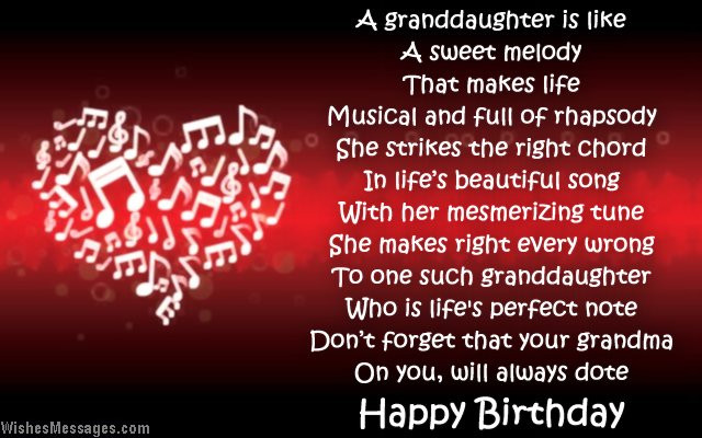 Best ideas about Granddaughter Birthday Quotes
. Save or Pin Birthday poems for granddaughter – WishesMessages Now.