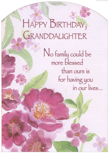 Best ideas about Granddaughter Birthday Wishes
. Save or Pin Pink Flowers with Glitter Z Fold Granddaughter Birthday Now.