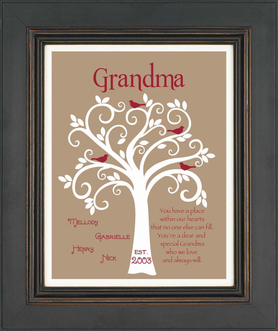 Best ideas about Grandma Gift Ideas
. Save or Pin Grandma Gift Family Tree Personalized t by Now.