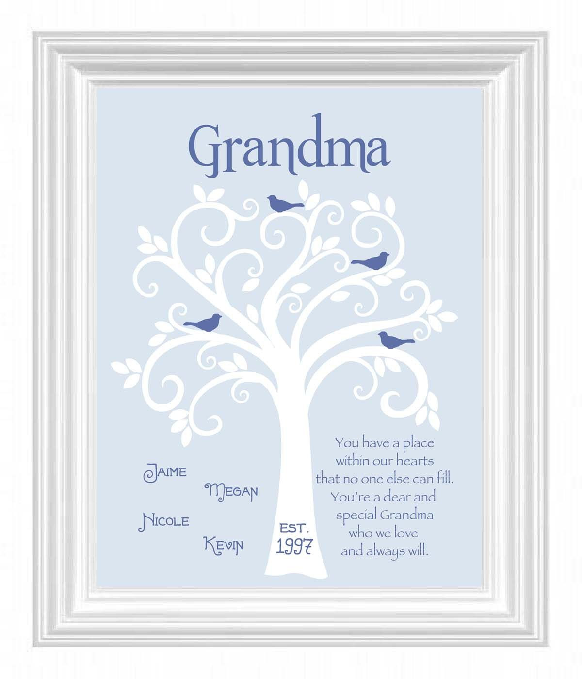 Best ideas about Grandma Gift Ideas
. Save or Pin Grandma Gift Family Tree Personalized t for Grandma Now.