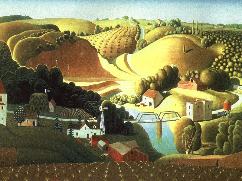 Best ideas about Grant Wood Landscape
. Save or Pin Stone City Iowa by Grant Wood Painting ID LA 2846 KA Now.