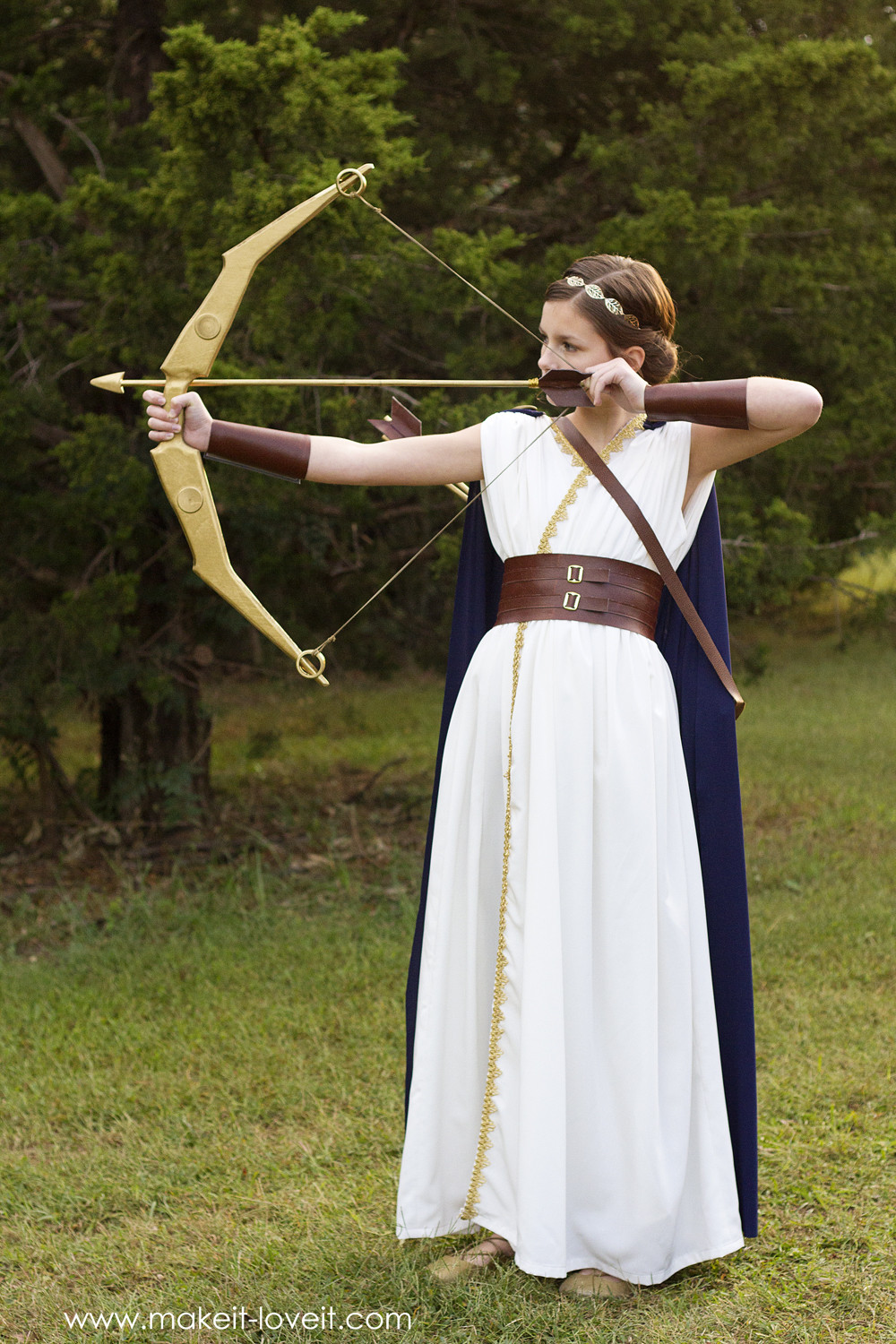 Best ideas about Greek Goddess DIY Costume
. Save or Pin DIY Greek Goddess Costume ARTEMIS Now.