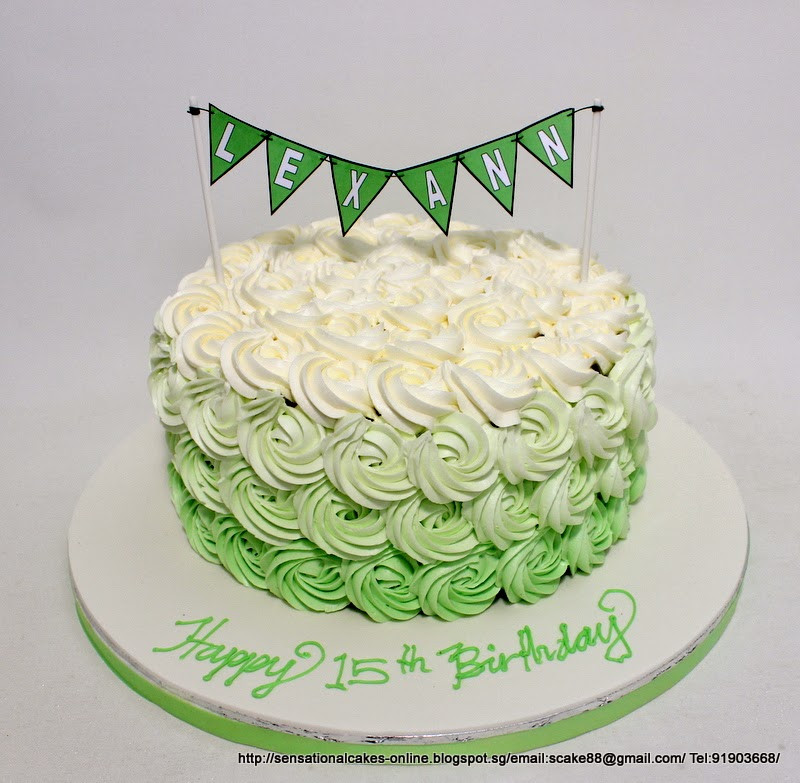 Best ideas about Green Birthday Cake
. Save or Pin The Sensational Cakes OMBRE MINT GREEN ROSETTE SWIRLS Now.