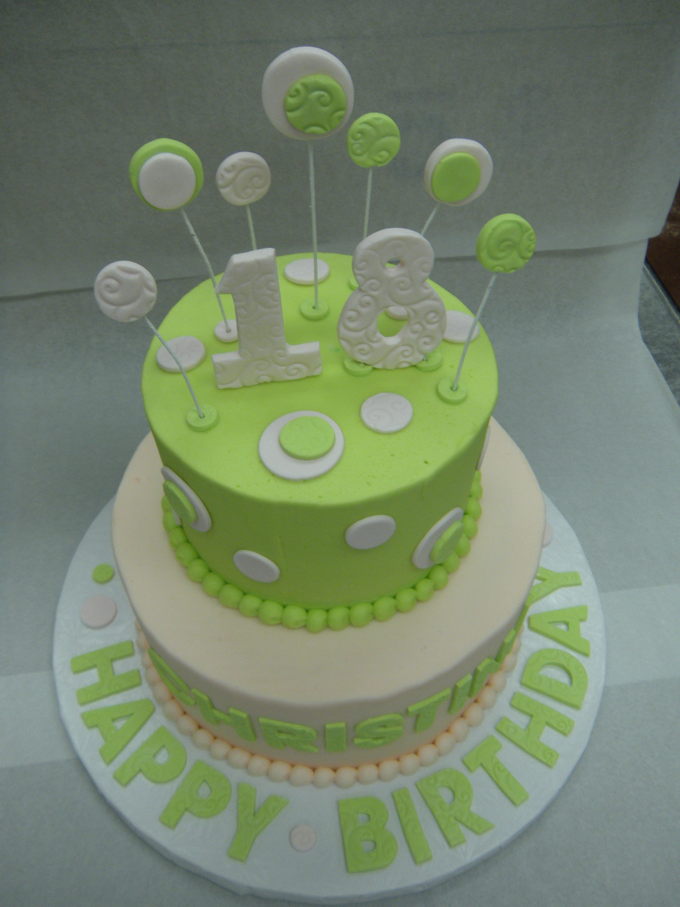 Best ideas about Green Birthday Cake
. Save or Pin Pink & Green Polka Dotted 18th Birthday Cake Now.