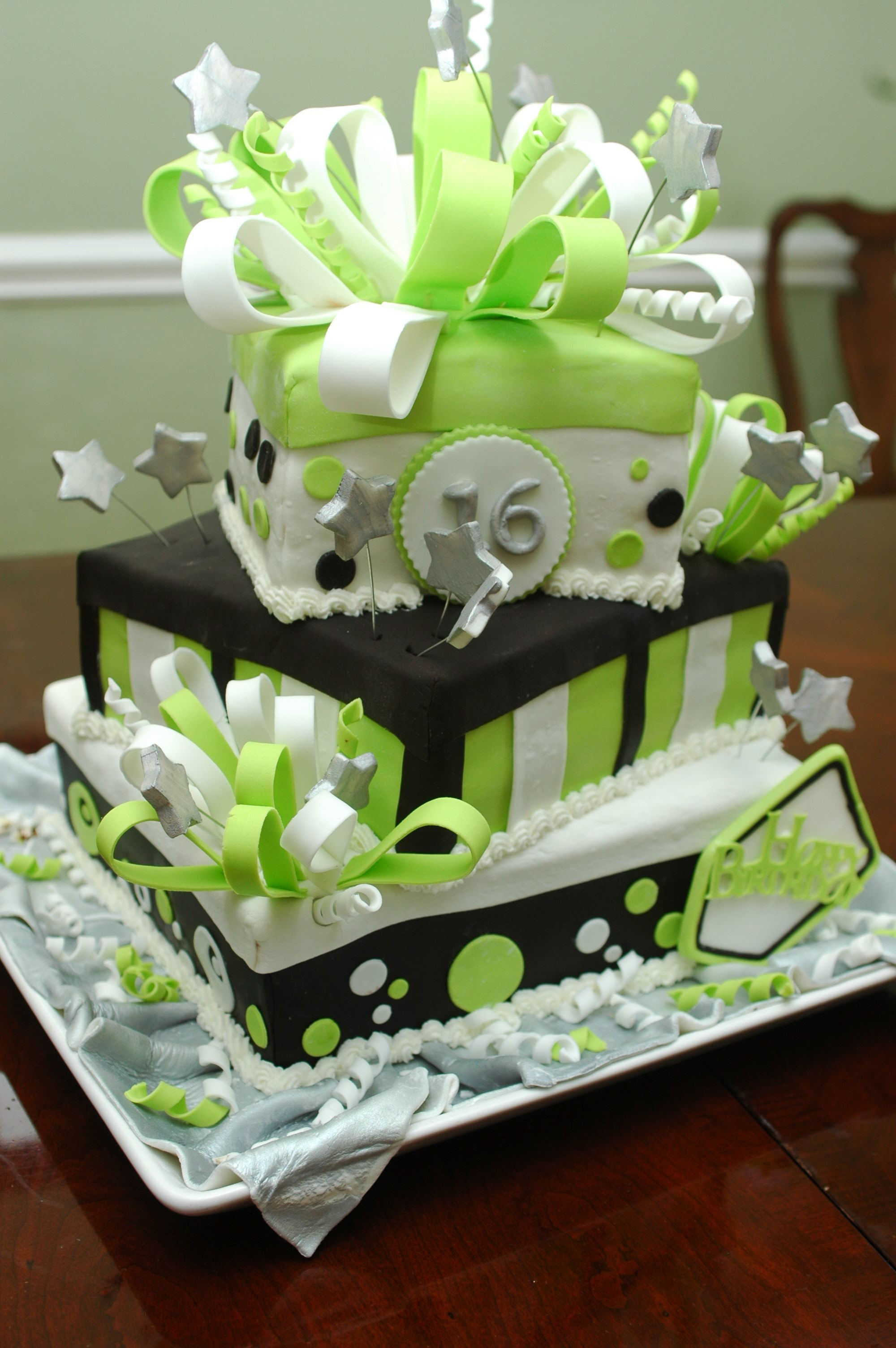 Best ideas about Green Birthday Cake
. Save or Pin Lime green 16th birthday cake this would also be Awesome Now.