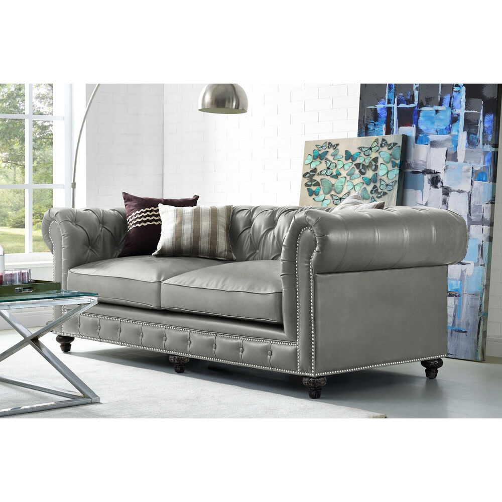 Best ideas about Grey Chesterfield Sofa
. Save or Pin Rustic Grey Leather Sofa with Chesterfield Design Now.