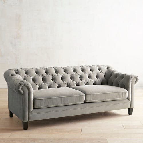 Best ideas about Grey Chesterfield Sofa
. Save or Pin Kaede Gray Chesterfield Velvet Sofa Now.