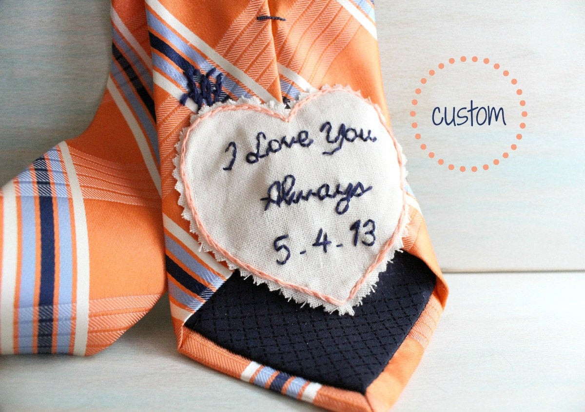 Best ideas about Groom Gift Ideas From Bride
. Save or Pin Groom Gift from Bride Hand Embroidered Tie Patch Groom Gift Now.