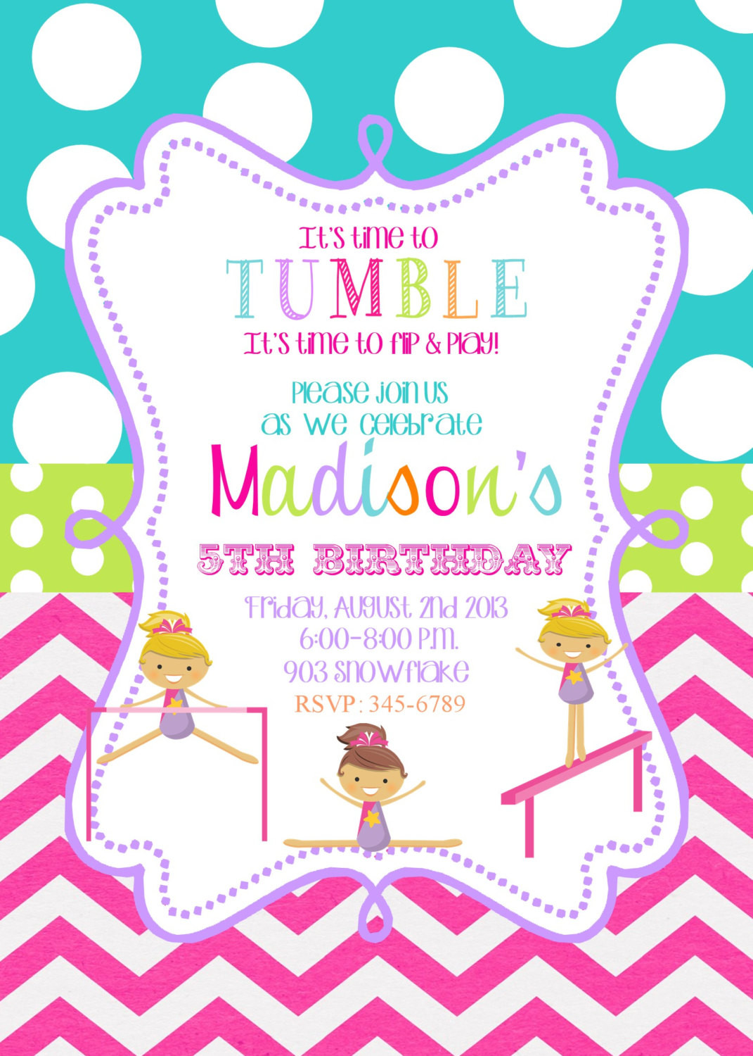 Best ideas about Gymnastics Birthday Party
. Save or Pin Gymnastics Birthday Party invitations printable or digital Now.