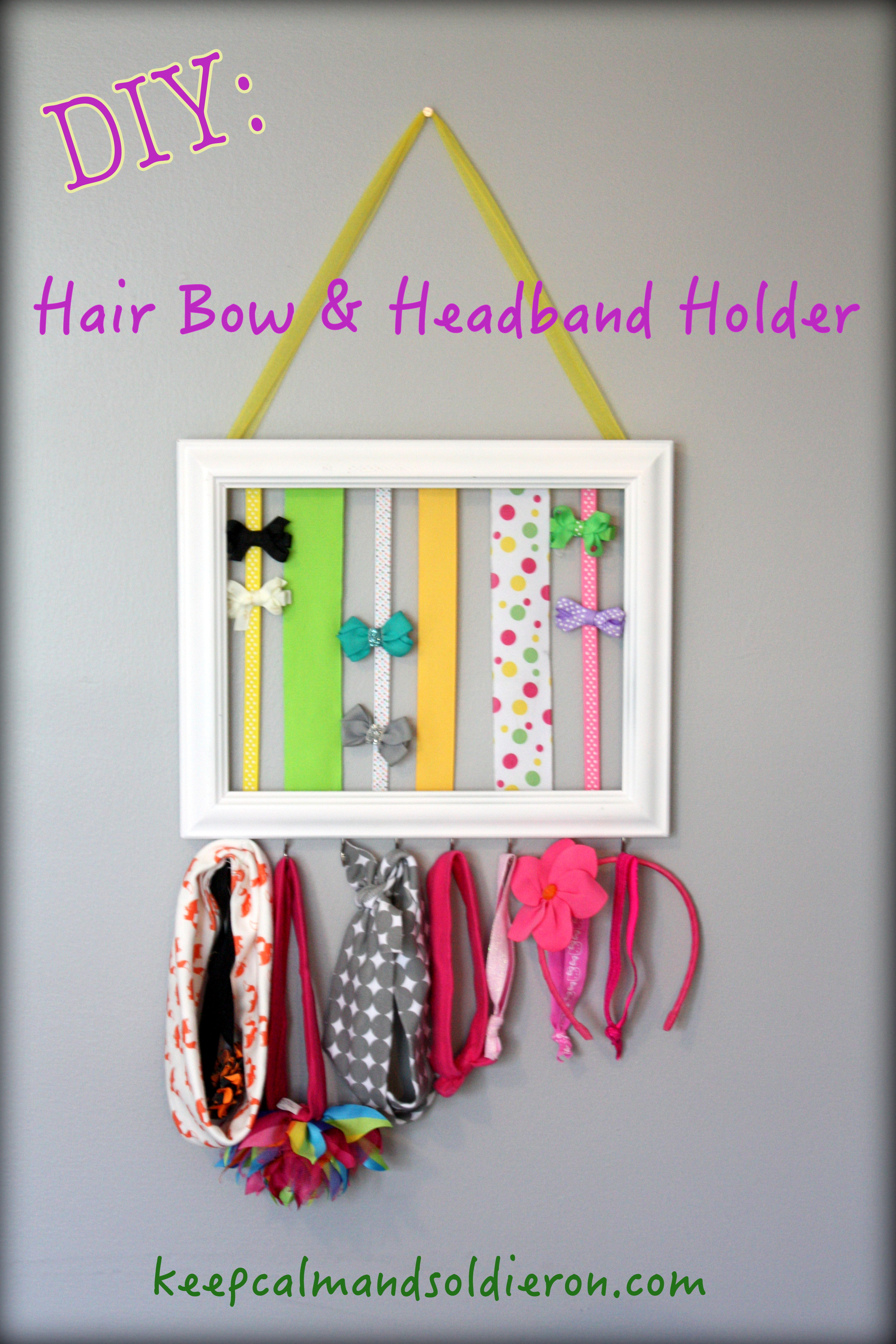 Best ideas about Hair Bow Organizer DIY
. Save or Pin DIY Hair Bow & Headband Holder Now.