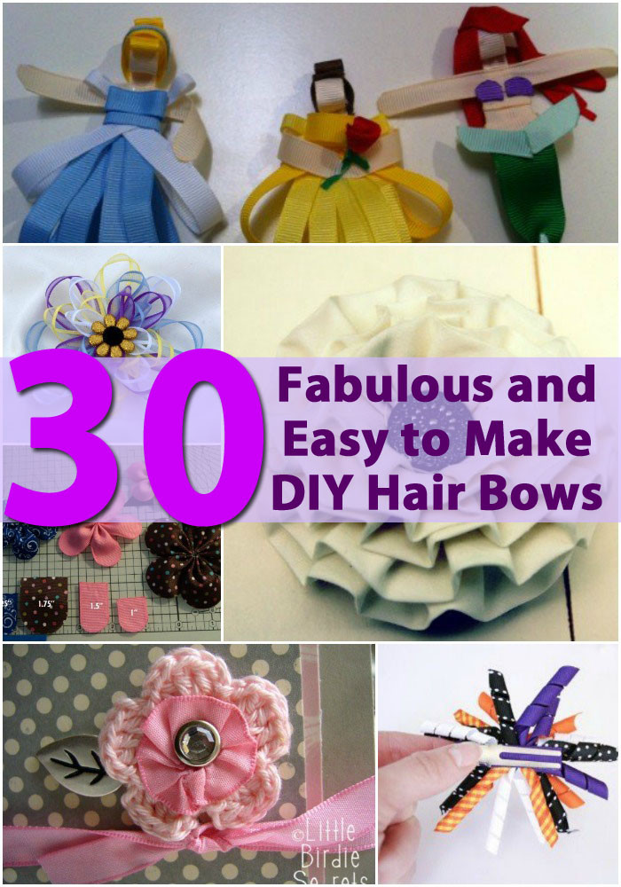 Best ideas about Hair Bows DIY
. Save or Pin 30 Fabulous and Easy to Make DIY Hair Bows DIY & Crafts Now.