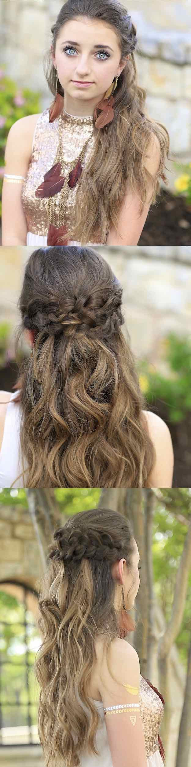 Best ideas about Hair Down Prom Hairstyles
. Save or Pin 25 Easy Half Up Half Down Hairstyle Tutorials For Prom Now.