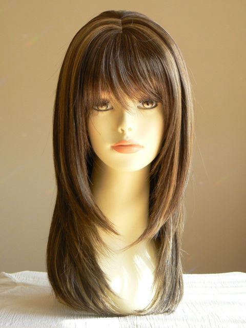 Best ideas about Hairstyle Cutting For Girl
. Save or Pin Lady Sandy Straight Medium Brown Layered Wigs Salon Now.