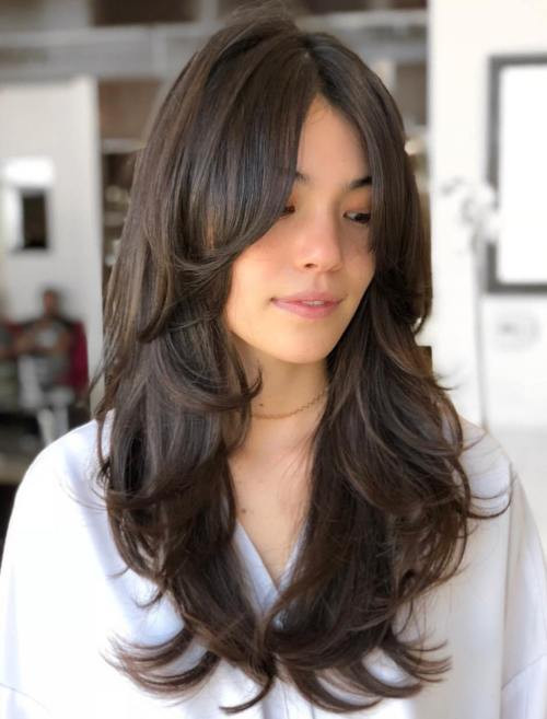 Best ideas about Hairstyles With Long Bangs
. Save or Pin 50 Cute Long Layered Haircuts with Bangs 2019 Now.