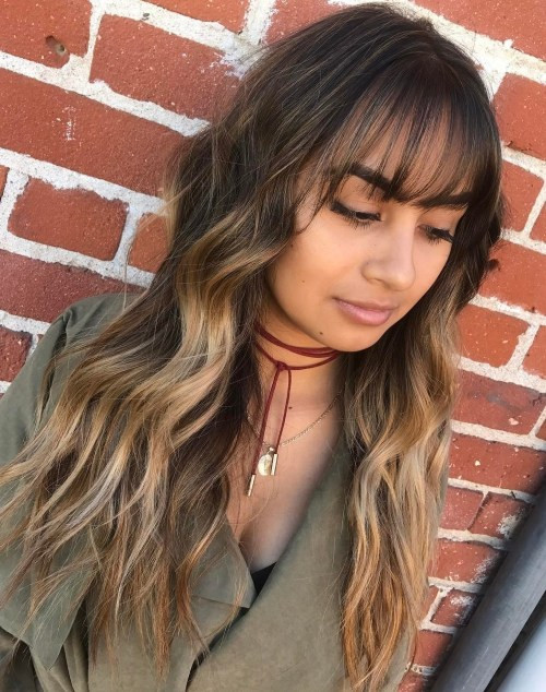 Best ideas about Hairstyles With Long Bangs
. Save or Pin 50 Cute Long Layered Haircuts with Bangs 2017 Now.