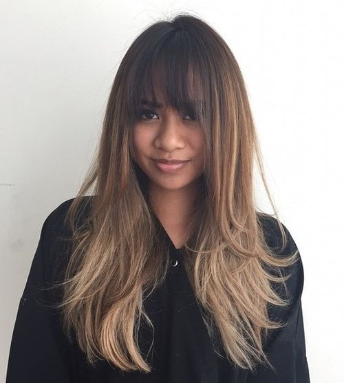 Best ideas about Hairstyles With Long Bangs
. Save or Pin 40 Cute and Effortless Long Layered Haircuts with Bangs Now.