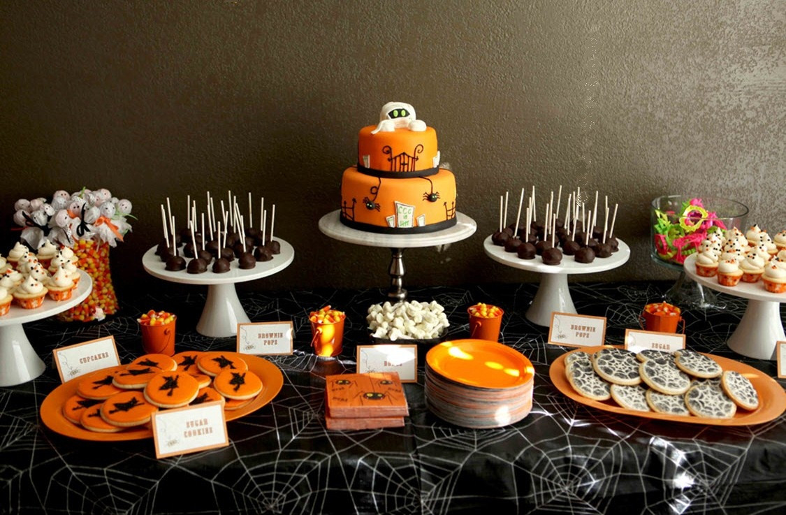 Best ideas about Halloween Birthday Decorations
. Save or Pin Children s "Spooky" Treats Table Celebrations at Home Now.