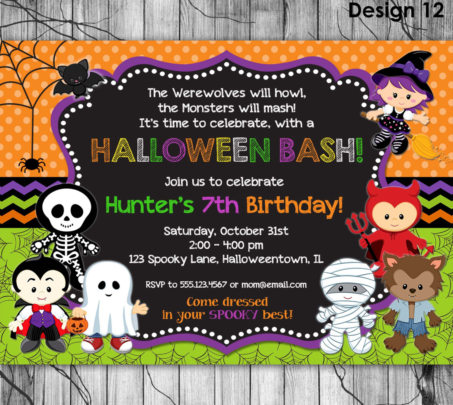 Best ideas about Halloween Birthday Invitations
. Save or Pin HALLOWEEN Birthday Invitation PRINTABLE Kids Halloween Party Now.