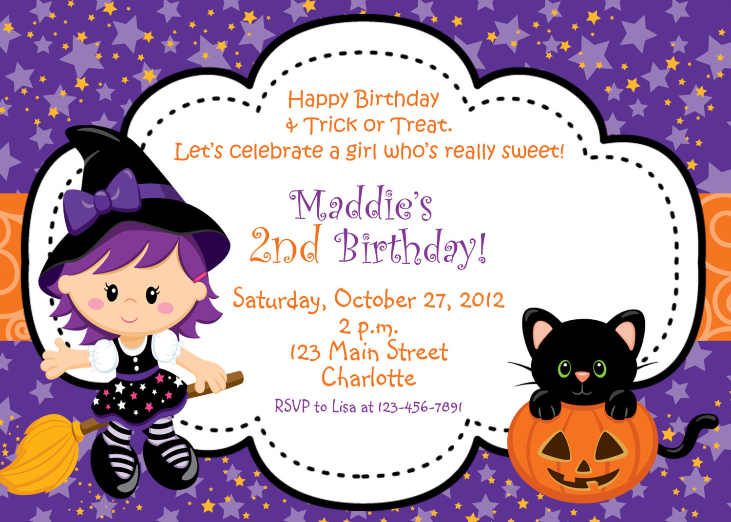 Best ideas about Halloween Birthday Invitations
. Save or Pin Halloween party invitation witch halloween birthday party Now.