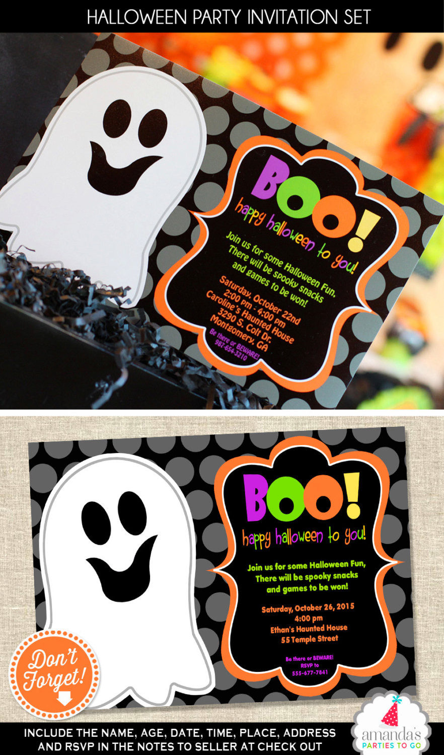 Best ideas about Halloween Birthday Invitations
. Save or Pin Halloween Invitation Halloween Party Invitation Ghost Now.