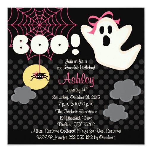 Best ideas about Halloween Birthday Invitations
. Save or Pin Halloween Birthday Pink Ghost Invitations Now.