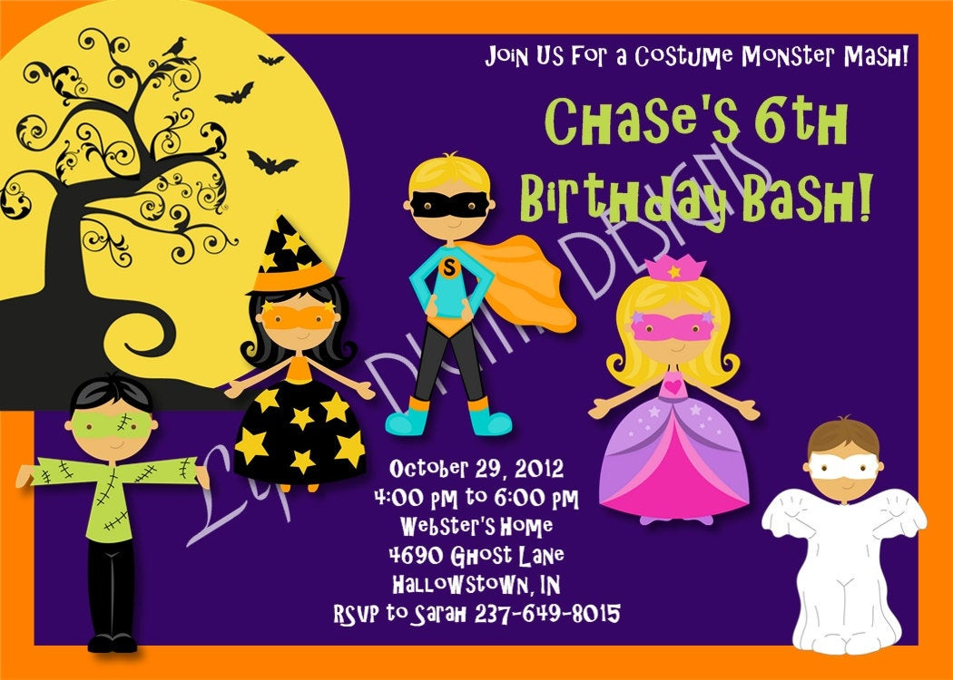 Best ideas about Halloween Birthday Party Invitations
. Save or Pin Halloween Birthday Party Invitations by LifesDigitalDesigns Now.