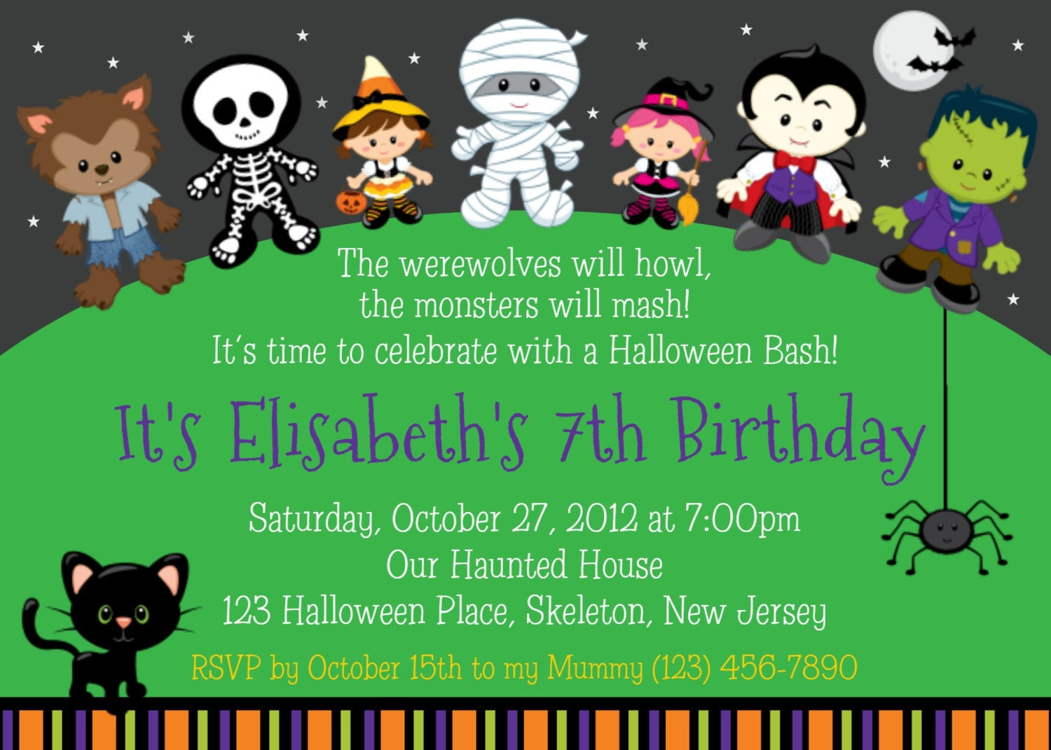 Best ideas about Halloween Birthday Party Invitations
. Save or Pin Trick or Treat Halloween Birthday Invitation Personalized Now.