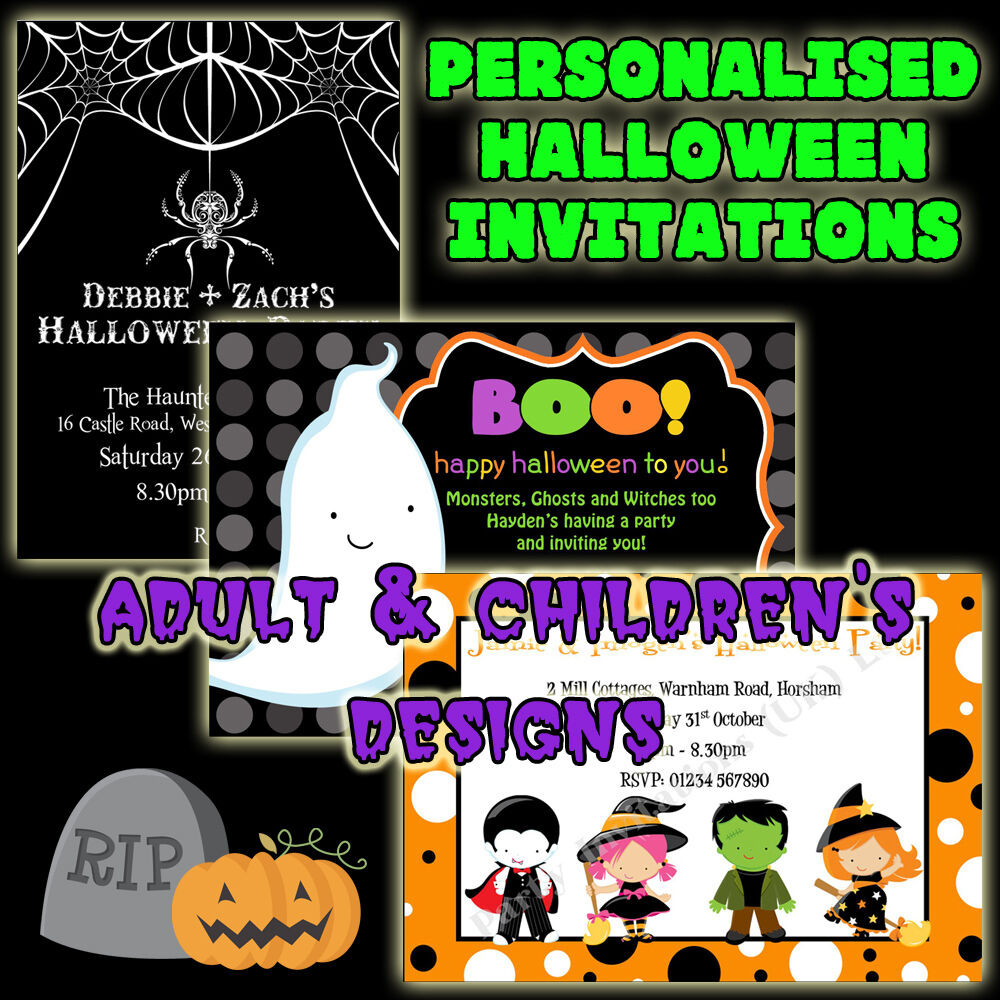 Best ideas about Halloween Birthday Party Invitations
. Save or Pin Personalised HALLOWEEN PARTY Invitations x 10 Now.
